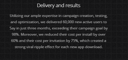 Say case study results